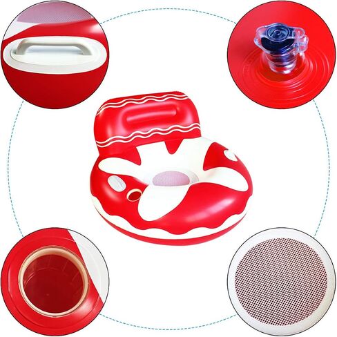 Pool Lounger Float for Adult, Float Hammock, mesh Bottom Pool Float, with Two Handle and a Big Cup Holder, Great for Chilling in The Pool. in Saudi Arabia