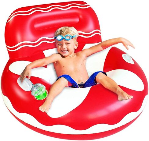 Pool Lounger Float for Adult, Float Hammock, mesh Bottom Pool Float, with Two Handle and a Big Cup Holder, Great for Chilling in The Pool. in Saudi Arabia