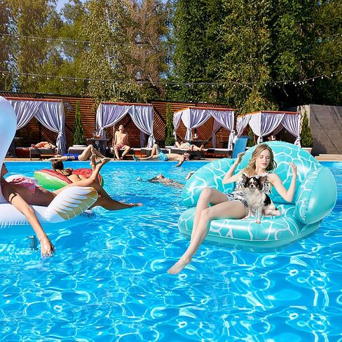 فيسلاير عوامات حمام سباحة قابلة للنفخ للبالغين شديدة التحمل 300 باوند، عوامة للبحيرة العائمة لحمام السباحة وحفلات الشاطئ الصيفية. in Kuwait