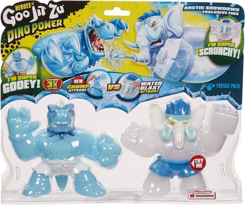 أبطال Goo Jit Zu Glow Shifters - Versus Pack، Ultraglow Tyro VS Shadowclaw Rock Jaw. واحدة مع تحول فريد من نوعه لغو يتوهج في الظلام. سحق النواة، مادة لزجة تتوهج في الظلام (42620) in Kuwait