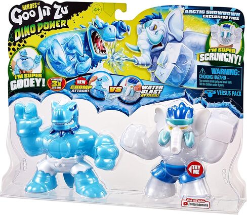 أبطال Goo Jit Zu Glow Shifters - Versus Pack، Ultraglow Tyro VS Shadowclaw Rock Jaw. واحدة مع تحول فريد من نوعه لغو يتوهج في الظلام. سحق النواة، مادة لزجة تتوهج في الظلام (42620) in Kuwait