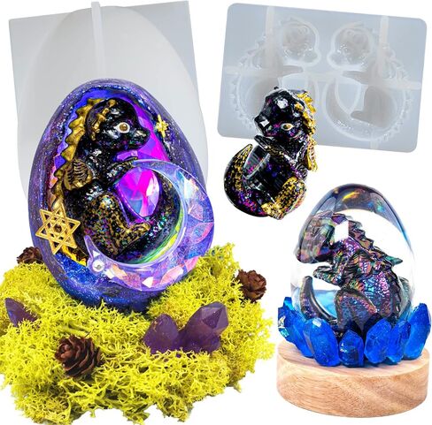 Dragon Egg Silicone Mold Set for Epoxy Resin Casting in Kuwait