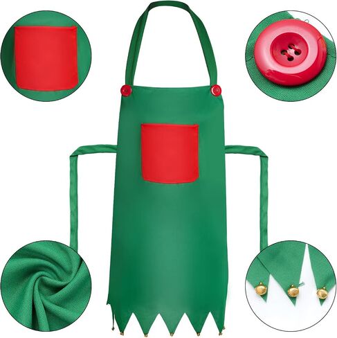 HOVEOX 4 قطع عيد الميلاد قزم المئزر وقبعة قزم عيد الميلاد المئزر وقبعة مجموعة قزم المئزر وقبعة لمستلزمات حفلة عيد الميلاد in Kuwait