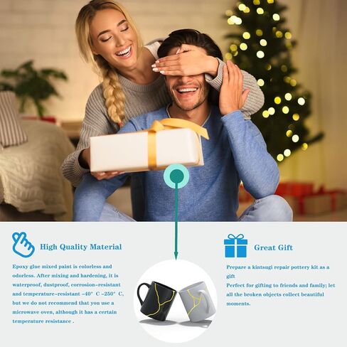 مجموعة إصلاح كينتسوغي من الفخار باستخدام غراء بودرة 50 مل، إصلاح السيراميك الياباني كينتسوجي (معالجة 30 دقيقة) مجموعة إصلاح بلاط الراتينج الإيبوكسي؛ مناسبة للمبتدئين لإصلاح الهدايا المهنية. in Kuwait