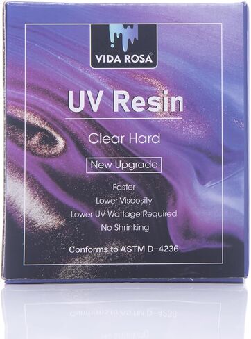 راتنجات الأشعة فوق البنفسجية 1 كجم - VIDA ROSA RESIN كريستال شفاف صلب لعلاج الأشعة فوق البنفسجية من راتنجات الإيبوكسي لصنع المجوهرات والمعلقات الفنية والأقراط والقلائد والأساور وإكسسوارات فن الأظافر، in Kuwait