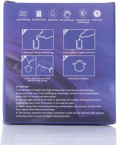 راتنجات الأشعة فوق البنفسجية 1 كجم - VIDA ROSA RESIN كريستال شفاف صلب لعلاج الأشعة فوق البنفسجية من راتنجات الإيبوكسي لصنع المجوهرات والمعلقات الفنية والأقراط والقلائد والأساور وإكسسوارات فن الأظافر، in Kuwait