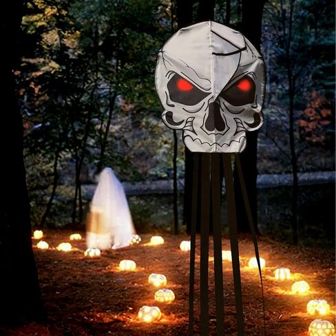 طائرة ورقية بتصميم هيكل عظمي للاطفال والكبار، سهلة التحليق، طائرة ورقية رائعة على شكل جمجمة للاطفال الصغار والمبتدئين in Kuwait