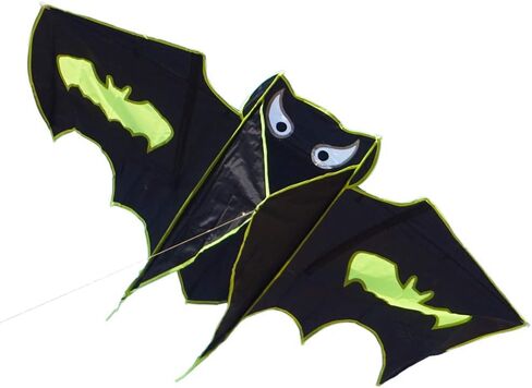 Besra 51inch Bat Kite Single Line Easy to Fly Animal Nylon Kite with Handle & Strings for Kids & Adults in Kuwait