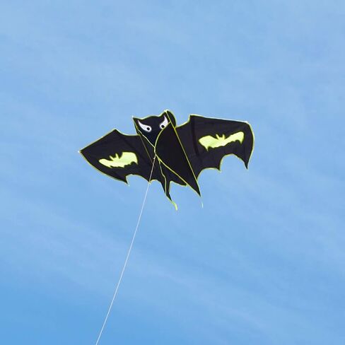 Besra 51inch Bat Kite Single Line Easy to Fly Animal Nylon Kite with Handle & Strings for Kids & Adults in Kuwait