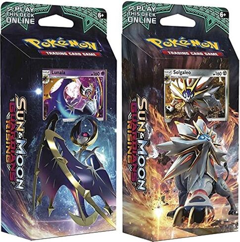 Pokemon TCG: Sun & Moon Guardians Rising, Bundle Of Two 60-Card Theme Decks Featuring A Holographic Solgaleo & Lunala in Saudi Arabia