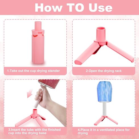 Cup Drying Stander Holder with Pipe for DIY Tumbler Spinner Turner Drying Rack for Tumbler Cup Turner Accessories Crafts Glitter Epoxy Tumblers in Kuwait