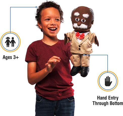 14" Pops, Black Grandfather, Hand Puppet in Saudi Arabia