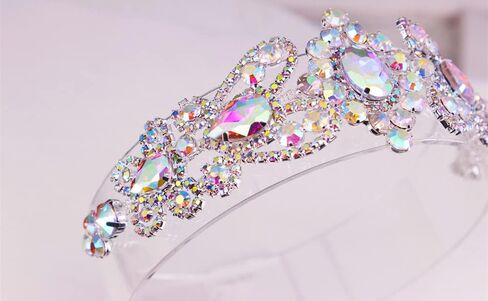 Handmade Crystal Applique Sew On Rhinestone Applique Trim Embellishment for Girls Women Garment DIY (Gold) in Saudi Arabia