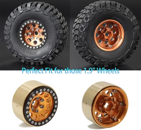 Linsvirgo 4 قطع نحاسية مقاس 1.9 بوصة حلقات داخلية لعجلات Beadlock، حلقة مشبك لعجلات Beadlock مقاس 1.0 بوصة موازنة لـ 1/10 RC Crawler TRX4 TRX6 Axial SCX10 I II III Redcat GEN7 GEN8 أجزاء ترقية in Kuwait