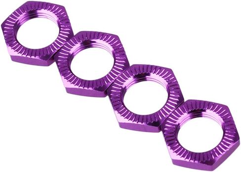 LAFEINA 4PCS M17 17mm Aluminum Wheel Hex Hub Nut Thread 1.0mm for 1/8 RC Model Car HSP Redcat Himoto Upgraded Parts(Purple) in Saudi Arabia