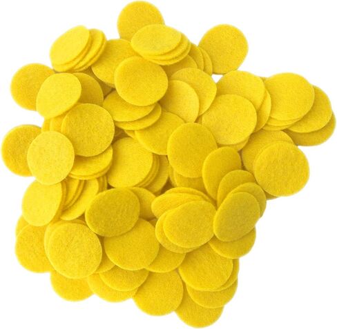 Playfully Ever After Yellow Craft Felt Circles (1 Inch - 100pc) in Saudi Arabia
