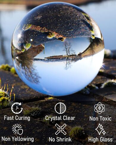 Nicpro UV Resin 200g, 2 PCS Upgrade Crystal Clear Ultraviolet Epoxy Resin Glue Kit, Low Odor & Quick Curing Sunlight Hard UV Resin for Jewelry Making, Handmade DIY Craft, Coating and Casting in Kuwait