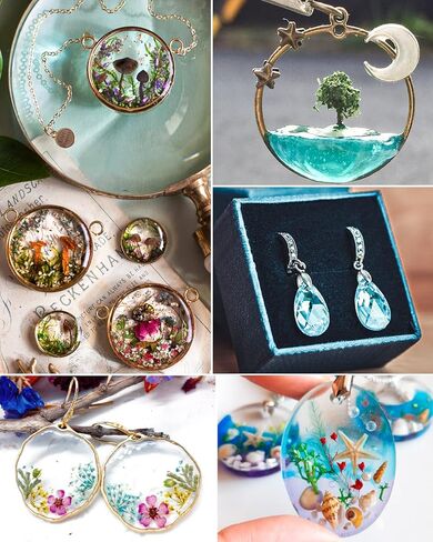 Nicpro UV Resin 200g, 2 PCS Upgrade Crystal Clear Ultraviolet Epoxy Resin Glue Kit, Low Odor & Quick Curing Sunlight Hard UV Resin for Jewelry Making, Handmade DIY Craft, Coating and Casting in Kuwait