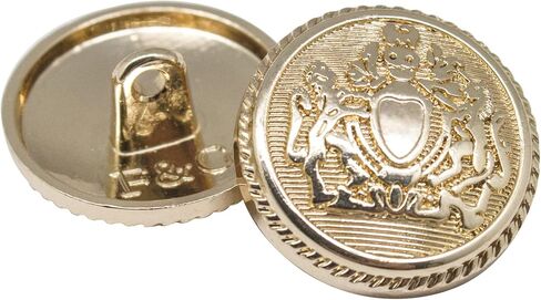 اف اند جي مجموعة ازرار بليزر معدنية ذهبية لامعة عالية الجودة 14 قطعة 15 ملم 20 ملم للبليزر والبدلات والمعاطف الرياضية والزي الرسمي والجاكيتات in Kuwait