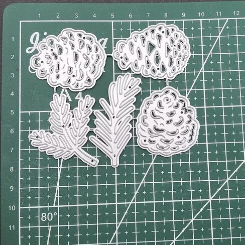 Silver Merry Christmas Die Cuts for Card Making,Pine Cones Cutting Dies for DIY Scrapbooking Cards Die-Cuts in Saudi Arabia