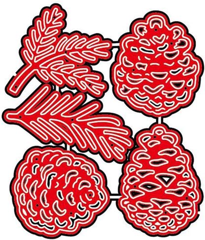Silver Merry Christmas Die Cuts for Card Making,Pine Cones Cutting Dies for DIY Scrapbooking Cards Die-Cuts in Saudi Arabia