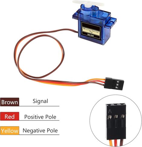 DIANN 6pcs SG90 9G Micro Servo Motor Kit for RC Robot Arm Walking Helicopter Airplane Car Boat Control with Cable M-F in Saudi Arabia