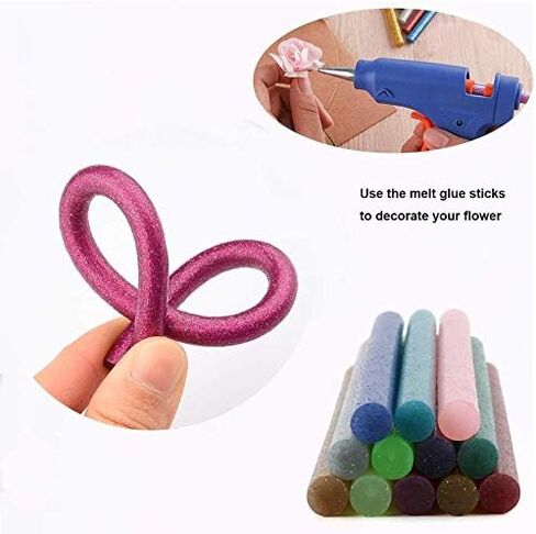 NewtonTech Mini Glitter Colorful Hot Glue Gun Sticks 150PCS,15 Colors for DIY Art Craft, Wood Glass Card Fabric Plastic School DIY Sealing Projects, Diameter 0.28 in Length 3.9in in Saudi Arabia