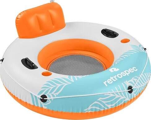 ﻿Retrospec Weekender Float River Tube for Lakes, Rivers, and Pools ﻿with 2 Cup Holders, Built-in Backrest and Wrap Around Grab Rope for Easy Transport in Saudi Arabia