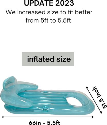 Pool Floats Adult Size Lounger with Cup Holder (2 Pack) Inflatable Floats for Swimming Pool & Lake Floats by 4E's Novelty in Saudi Arabia