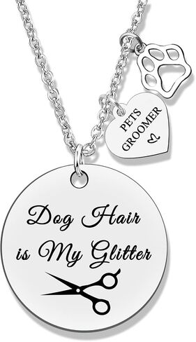 Pet Groomer Gift for Women Men Dog Groomer Necklace for Animals Lover Dog Groomer Thank You Gift Dog Hairdresser Gift Dog Lover Jewelry Birthday Christmas Gifts for Dog Hairdresser Dog Groomer in Saudi Arabia