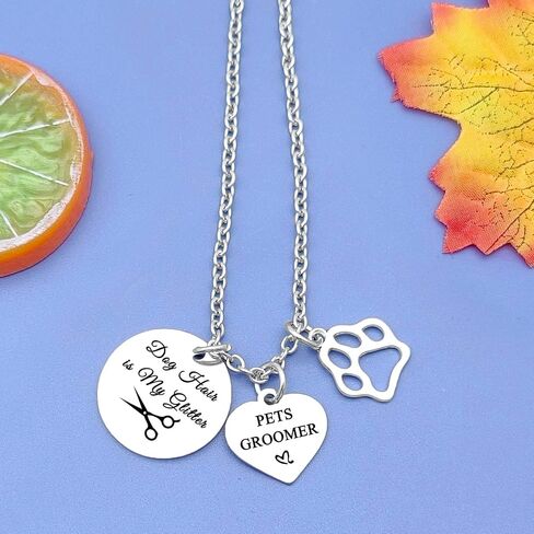 Pet Groomer Gift for Women Men Dog Groomer Necklace for Animals Lover Dog Groomer Thank You Gift Dog Hairdresser Gift Dog Lover Jewelry Birthday Christmas Gifts for Dog Hairdresser Dog Groomer in Saudi Arabia