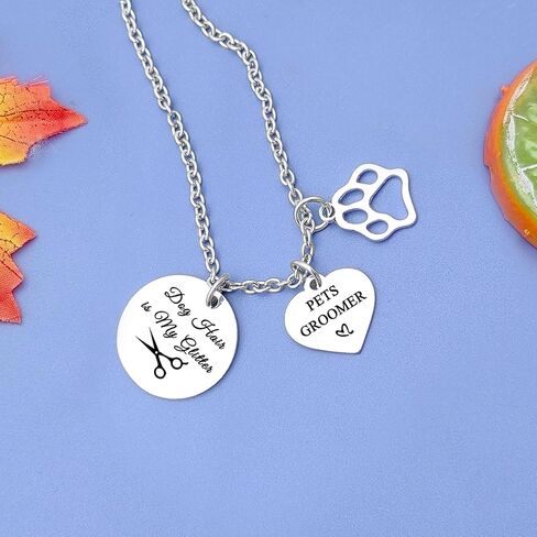 Pet Groomer Gift for Women Men Dog Groomer Necklace for Animals Lover Dog Groomer Thank You Gift Dog Hairdresser Gift Dog Lover Jewelry Birthday Christmas Gifts for Dog Hairdresser Dog Groomer in Saudi Arabia