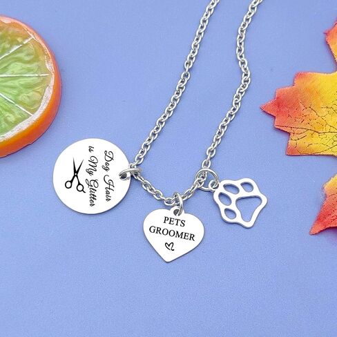 Pet Groomer Gift for Women Men Dog Groomer Necklace for Animals Lover Dog Groomer Thank You Gift Dog Hairdresser Gift Dog Lover Jewelry Birthday Christmas Gifts for Dog Hairdresser Dog Groomer in Saudi Arabia