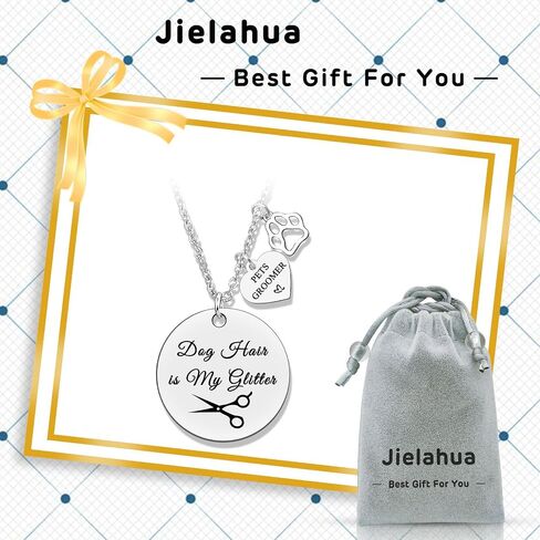 Pet Groomer Gift for Women Men Dog Groomer Necklace for Animals Lover Dog Groomer Thank You Gift Dog Hairdresser Gift Dog Lover Jewelry Birthday Christmas Gifts for Dog Hairdresser Dog Groomer in Saudi Arabia