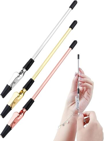 مساعد سوار qoonestl، 3 قطع أداة سوار معدني مساعد المجوهرات، معدات التثبيت والربط لقلادة السوار ومشابك الساعة والسحابات (فضي + ذهبي + ذهبي وردي) in Kuwait