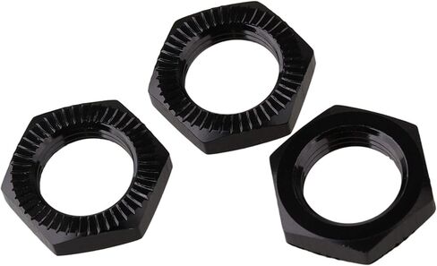 Mxfans 4pcs fits RC 1/8 Model Car 17MM Aluminum Alloy Wheel Hex Hub Nut N10169 Black in Saudi Arabia