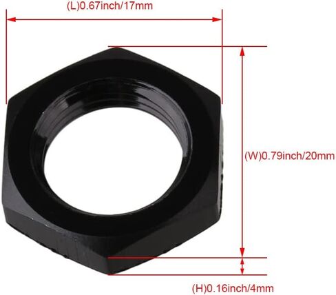 Mxfans 4pcs fits RC 1/8 Model Car 17MM Aluminum Alloy Wheel Hex Hub Nut N10169 Black in Saudi Arabia