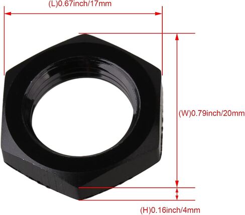 Mxfans 4pcs fits RC 1/8 Model Car 17MM Aluminum Alloy Wheel Hex Hub Nut N10169 Black in Saudi Arabia