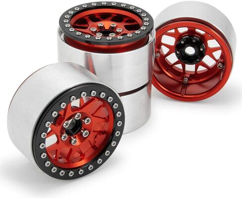 4X 2.2 جنوط عجلات من سبيكة Beadlock مع محاور لـ 1/10 RC Wraith D90 عرض 35 مم #7 in Kuwait