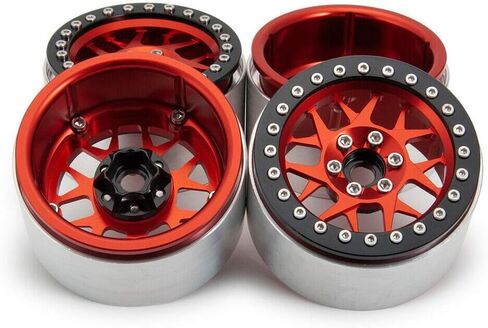 4X 2.2 جنوط عجلات من سبيكة Beadlock مع محاور لـ 1/10 RC Wraith D90 عرض 35 مم #7 in Kuwait