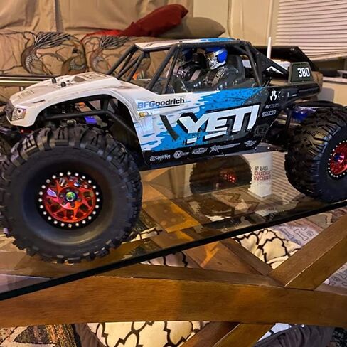 4X 2.2 جنوط عجلات من سبيكة Beadlock مع محاور لـ 1/10 RC Wraith D90 عرض 35 مم #7 in Kuwait