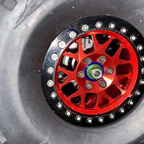4X 2.2 جنوط عجلات من سبيكة Beadlock مع محاور لـ 1/10 RC Wraith D90 عرض 35 مم #7 in Kuwait