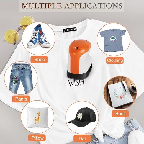 آلة ضغط حراري، مكبس حراري صغير مقاس 3.5 بوصة × 3.5 بوصة، مكاوي صغيرة ميلوس للقمصان والأحذية والقبعات والحرف اليدوية والمزيد، تتميز بـ 3 إعدادات للحرارة، لوحة تسخين مطلية بالسيراميك (برتقالي) in Kuwait