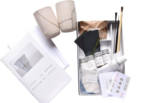 طلاء كينتسوجيسيد الطبيعي من يوروجيو، ذهبي نقي وفضي، مجموعة اصلاح كينتسوجي للمبتدئين in Kuwait