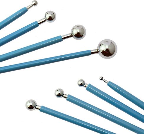 BIGTEDDY - 13pcs Polymer Modeling Clay Sculpting Tools, Dotting Pen, Silicone Tips, Ball Stylus, Pottery Ceramic Clay Indentation Tools Set Also for Cake Fondant Decoration and Nail Art in Kuwait