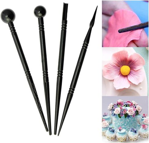 BIGTEDDY - 13pcs Polymer Modeling Clay Sculpting Tools, Dotting Pen, Silicone Tips, Ball Stylus, Pottery Ceramic Clay Indentation Tools Set Also for Cake Fondant Decoration and Nail Art in Kuwait