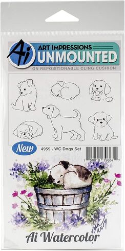 أختام مطاطية ملولبة بألوان مائية للكلاب من آرت إمبريشنز in Kuwait