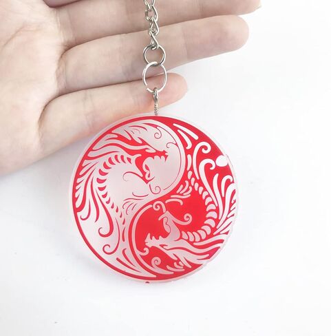 قالب سيليكون على شكل سلسلة مفاتيح تنين لامعة مع حلقات مفاتيح، قوالب حيوانات صب راتنجات الإيبوكسي لصنع المجوهرات وقلادة DIY، حلي فنية فنية، شوكولاتة، كعكة، حلوى، أدوات صنع الجيلي in Kuwait