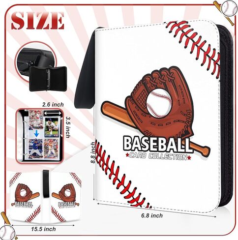 حافظة بطاقات كرة السلة 400 بطاقة من COARVXA، 4 جيوب مع 400 بطاقة حماية ألبومات بطاقات التداول، حقيبة تخزين البطاقات مناسبة لجمع بطاقات البيسبول أو الهوكي أو كرة القدم أو كرة السلة أو الألعاب in Kuwait