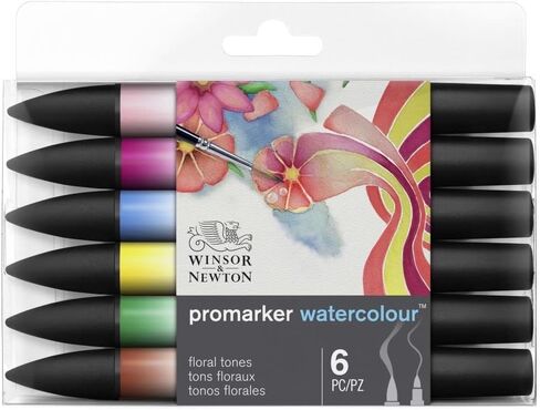 مجموعة أقلام التحديد المائية Winsor & Newton ProMarker، عدد 12، ألوان طبيعية in Kuwait